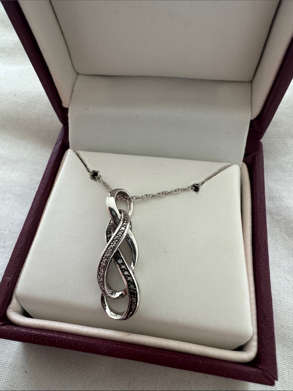 Helzberg Diamonds Black & White diamond pendant necklace